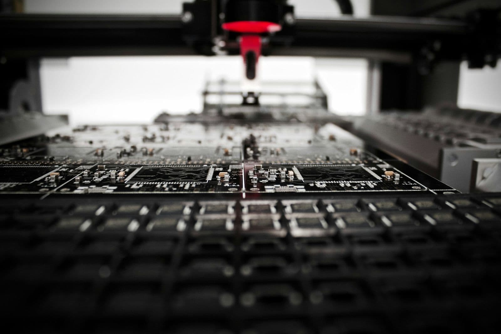 Circuit board on an automated assembly machine
