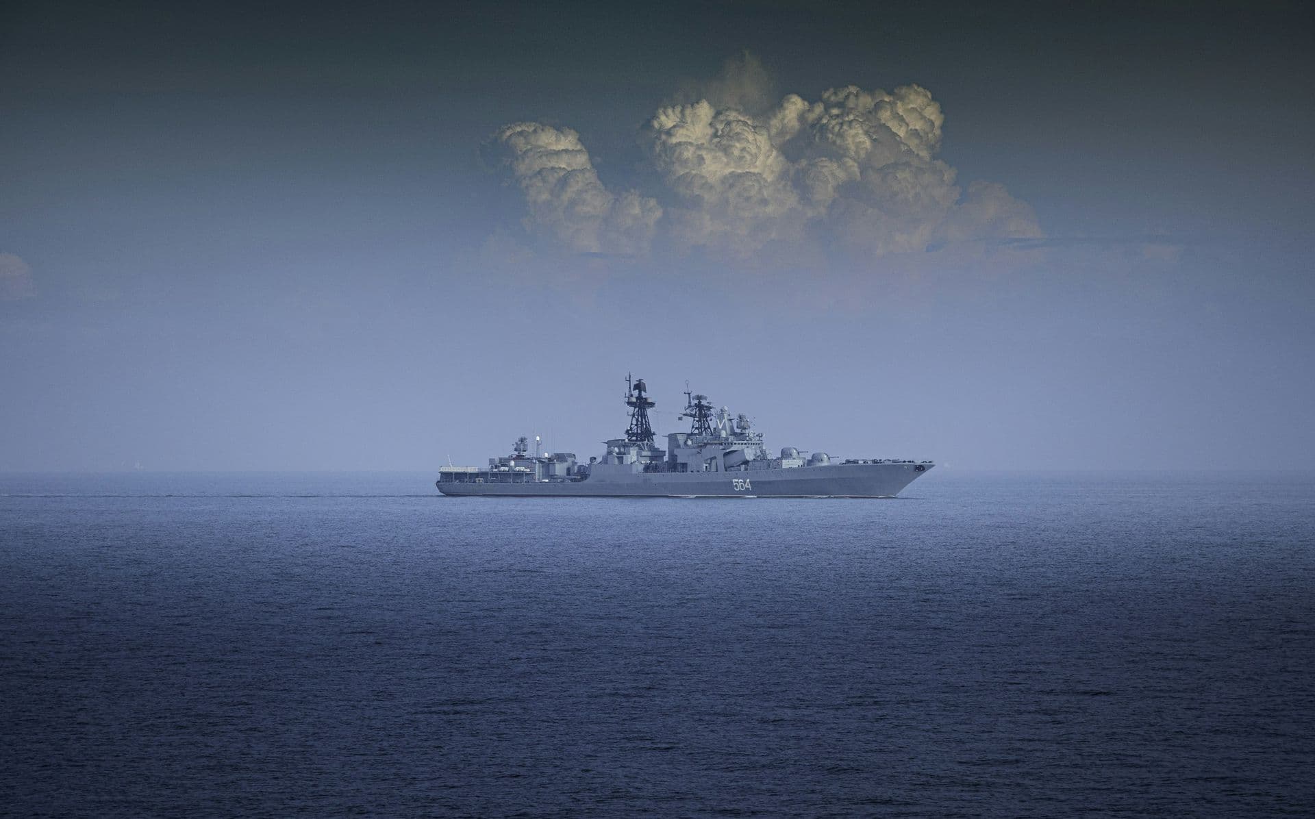 Naval vessel at sea